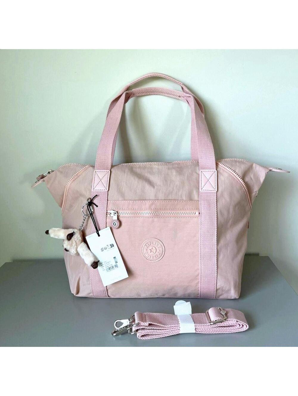 Kipling Art Medium Satchel Crossbody Tote Bag in Bridal Pink NWT